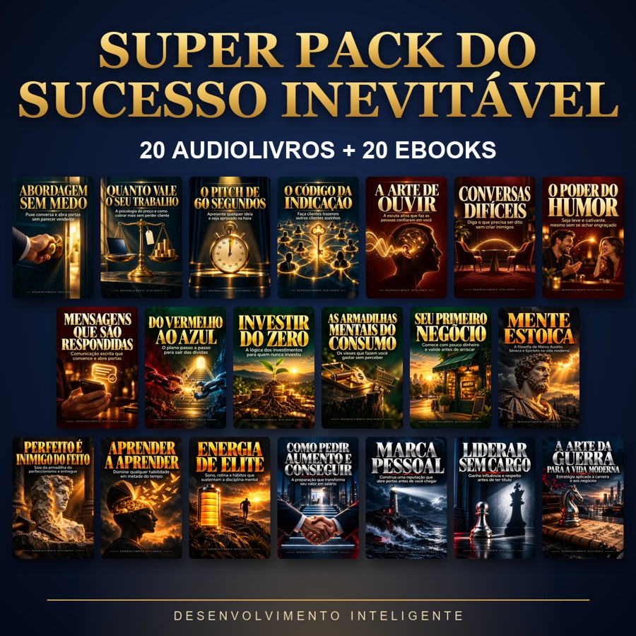 Super Pack do Sucesso Inevitável: 20 audiolivros + 20 ebooks